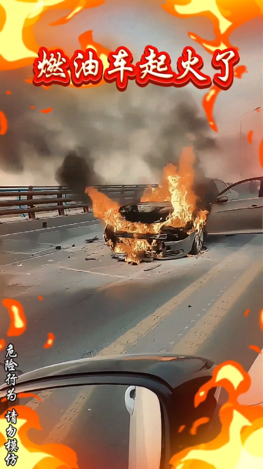 快看!燃油车起火了!
