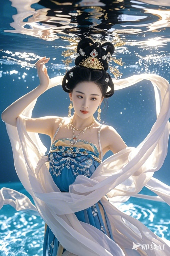 古风治愈汉服泳装嬉水美女欣赏#热点引擎计划