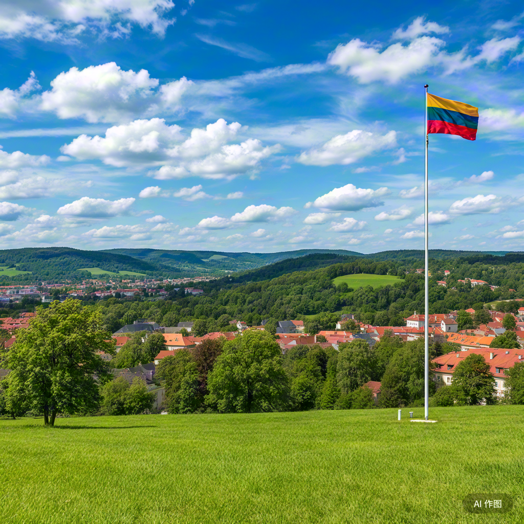 不过呢,这事儿是即将下台政府的外交部长搞立陶宛国旗地标立陶宛