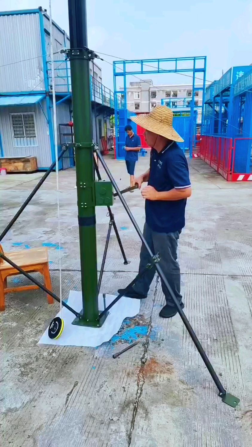 15米手动式升降杆 具有手摇升降功能,具有行程范围内任意位置