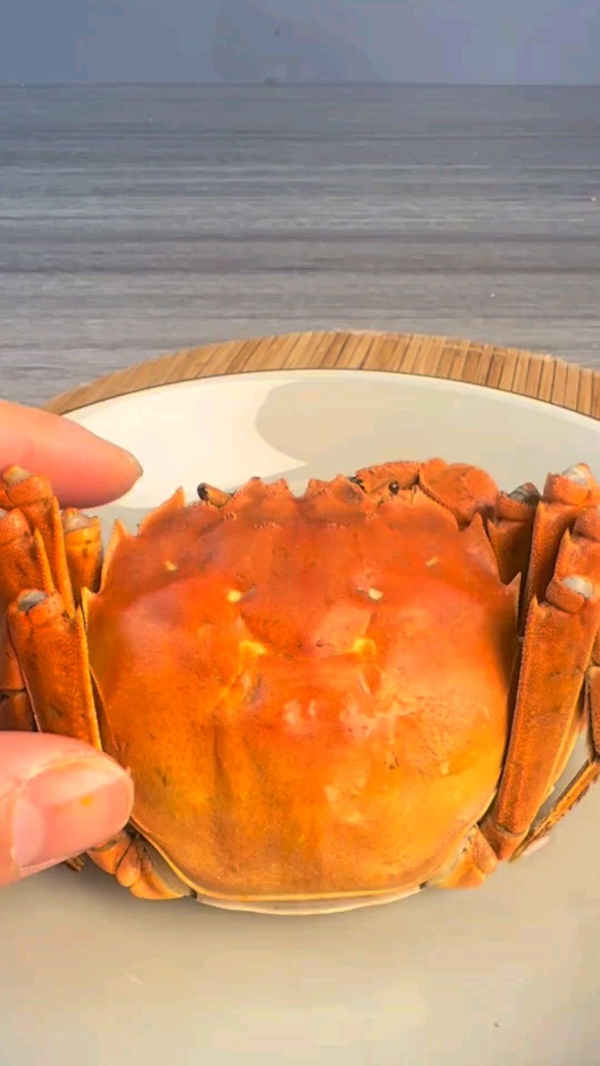 揭开蟹壳,有想咬一口的冲动,你呢有这感觉吗?说说你今年吃的螃