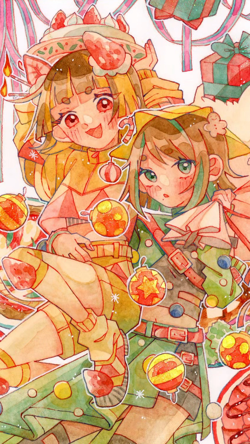 来画一个圣诞节女孩儿