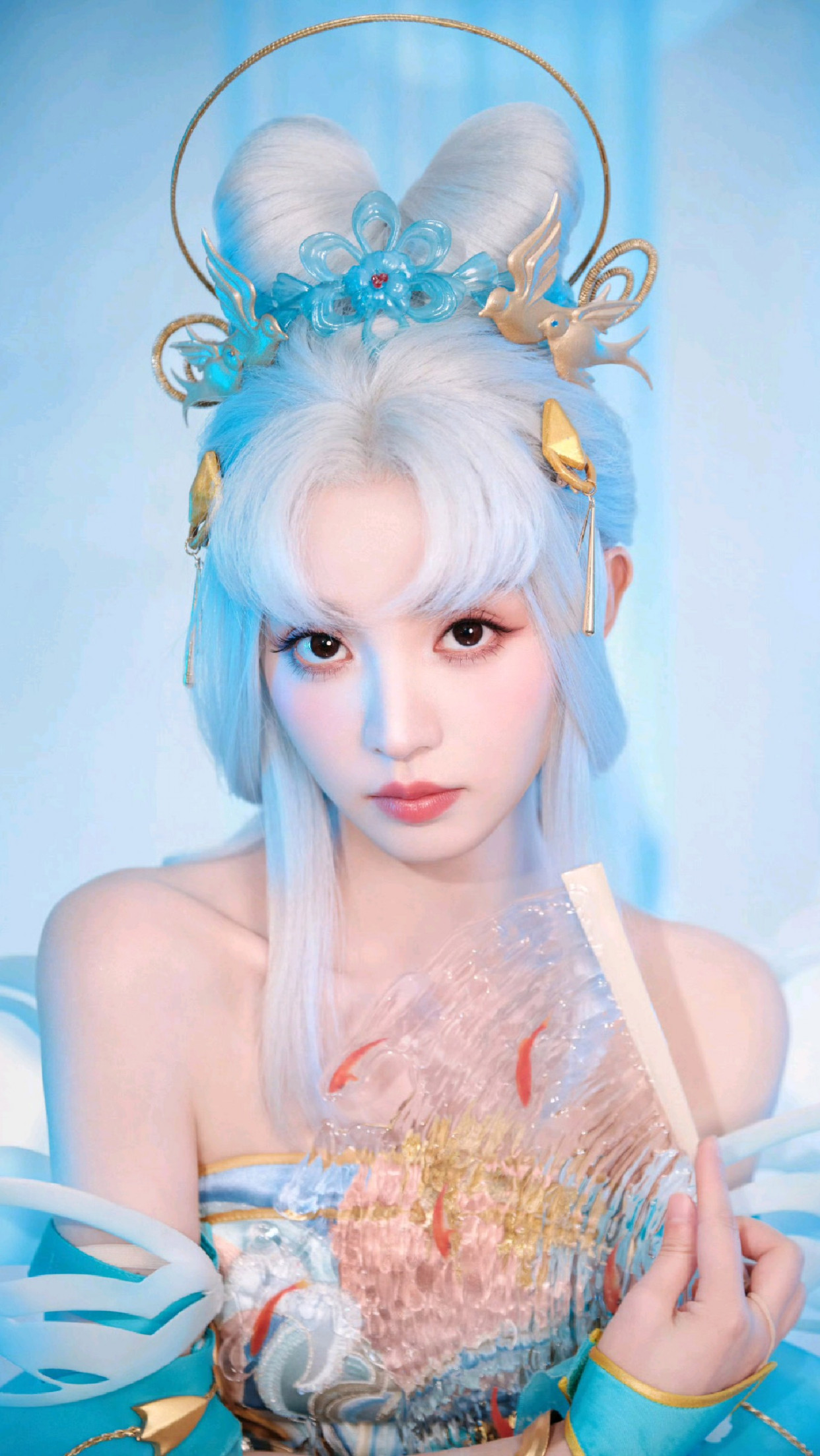 田曦薇和平精英刺激之夜cos绮梦青鸾,青鸾入梦,赴绮丽之境,好绝