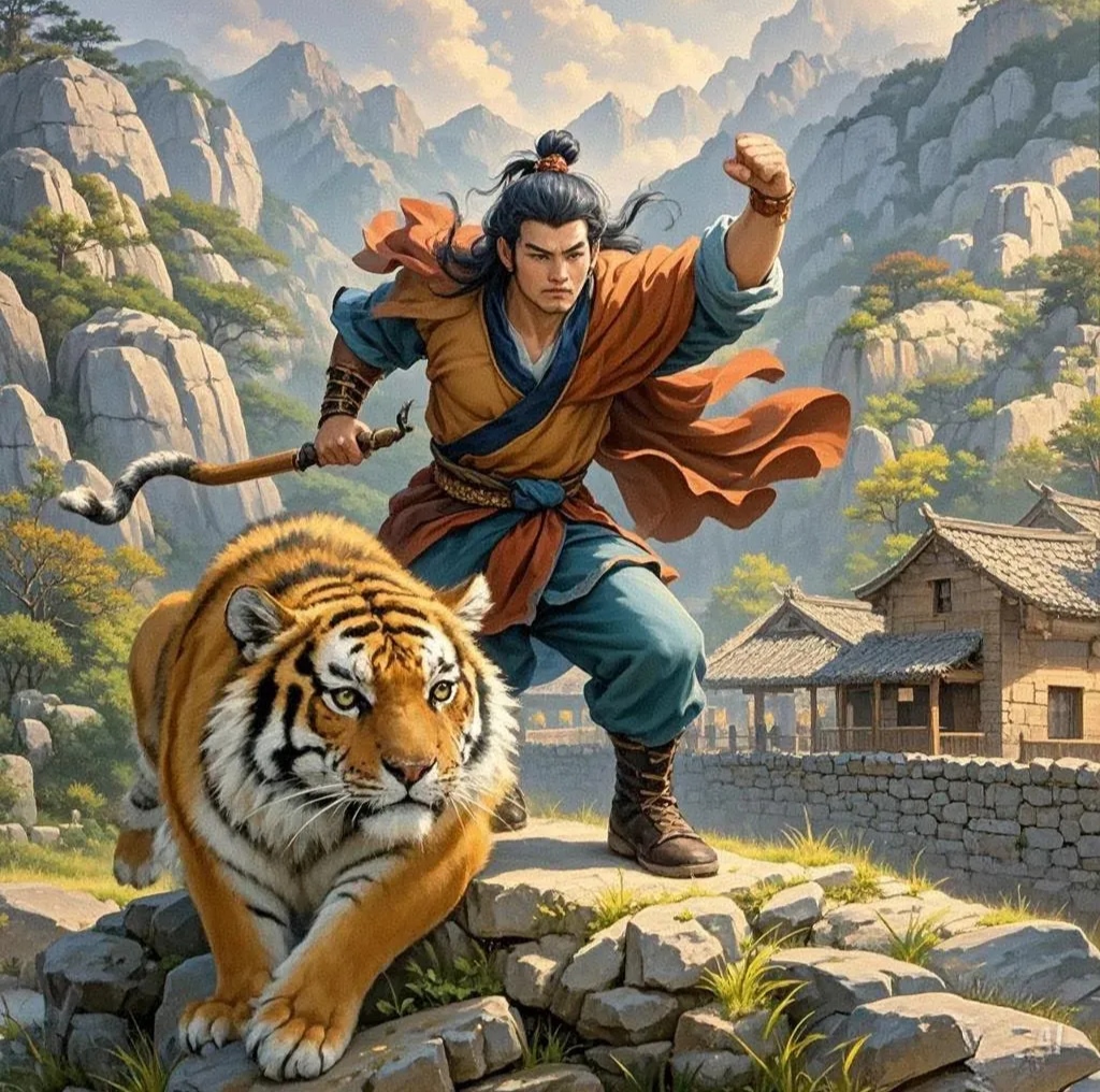 ai画的武松打虎,我晕!