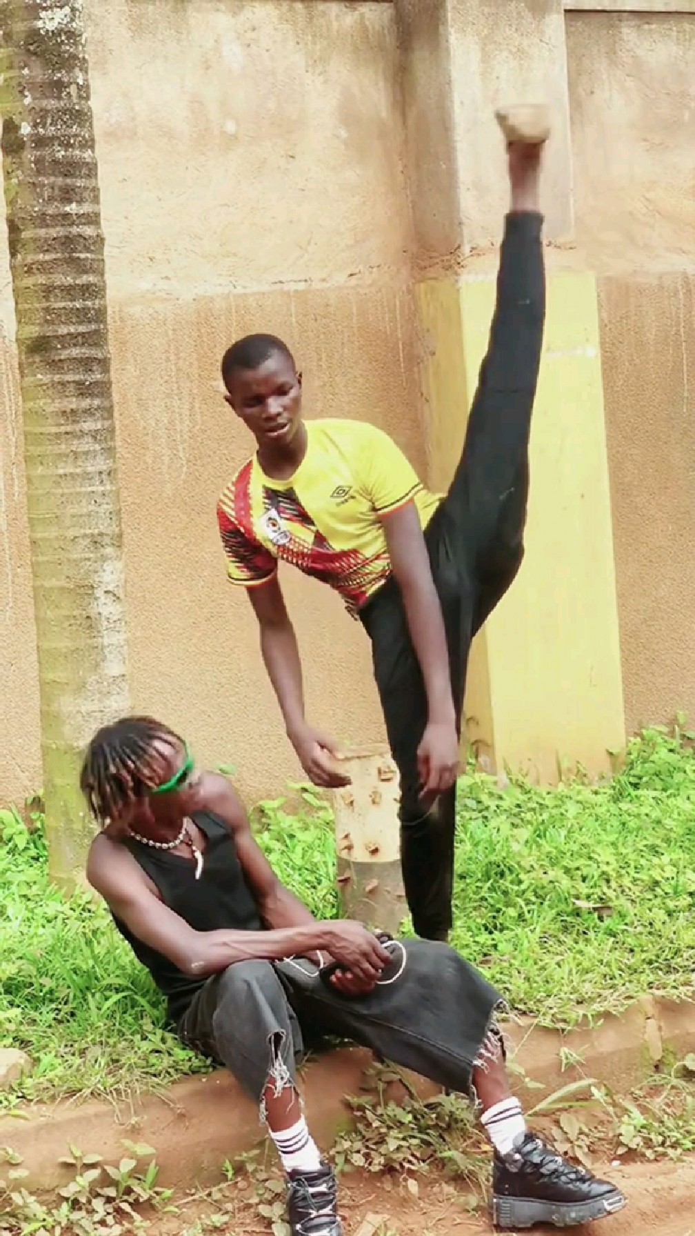 非洲小哥神奇的腿