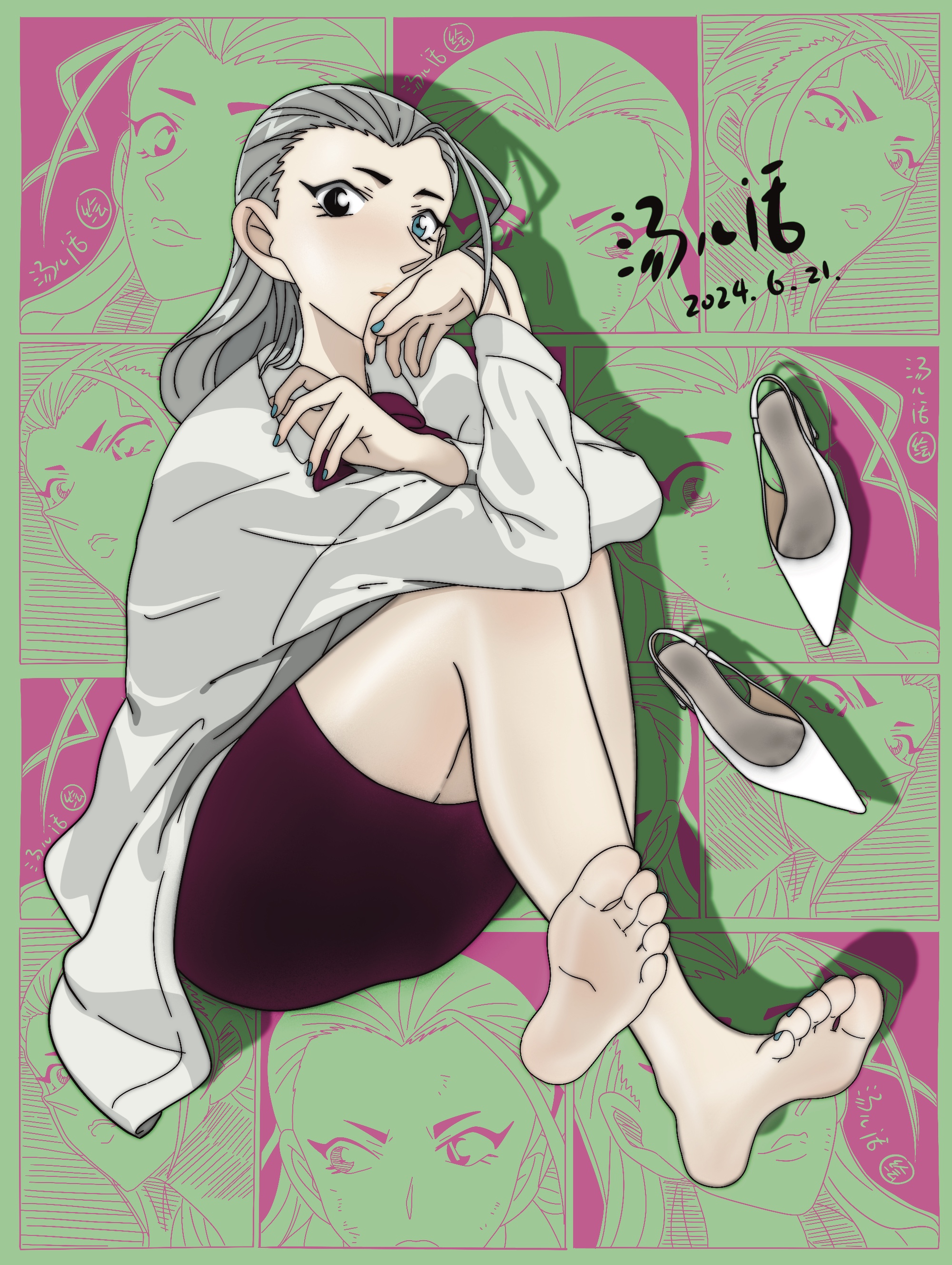 《名侦探柯南》库拉索的公休晾jio时刻壁纸来喽,你还记得她吗?