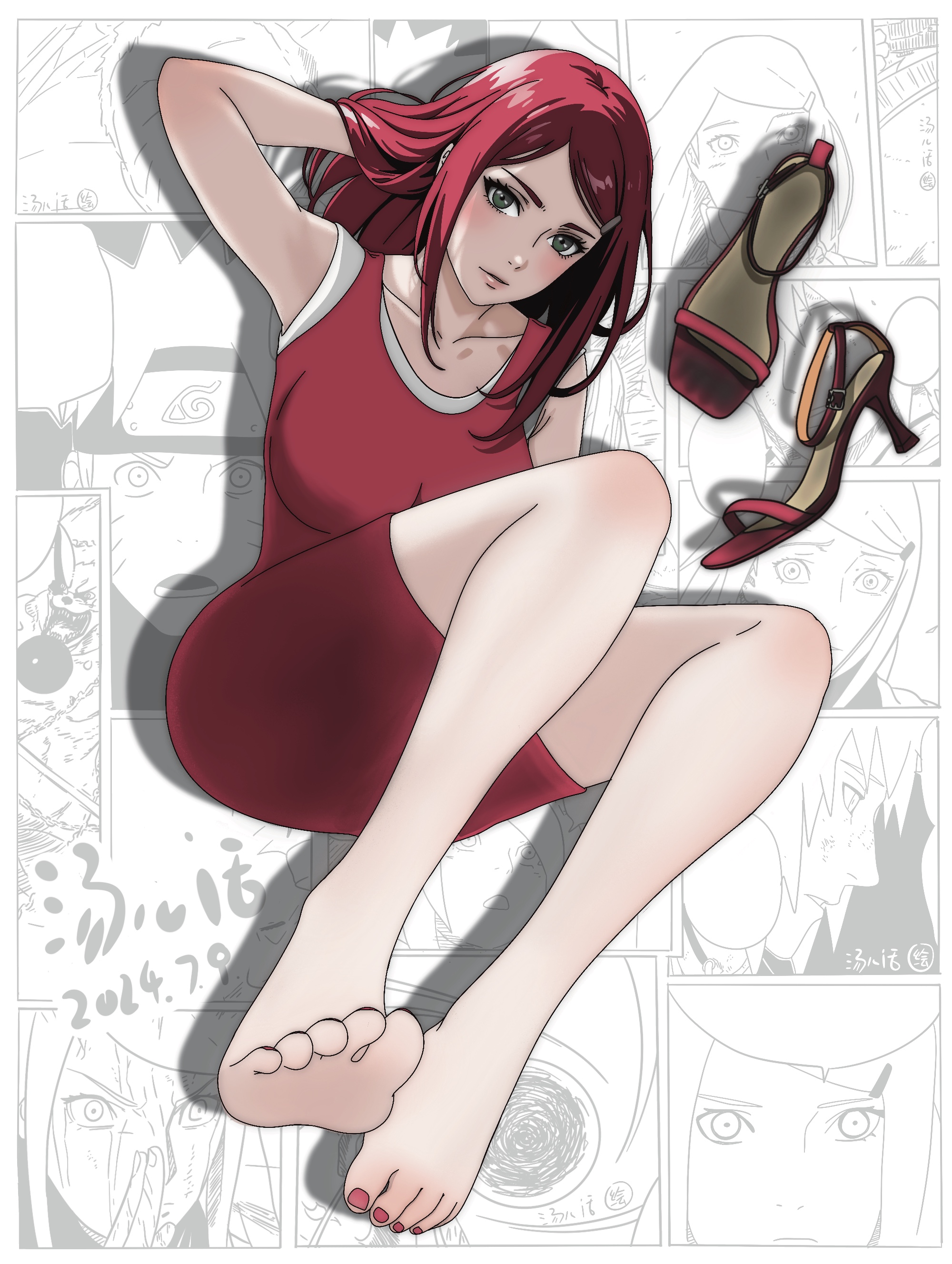 《火影忍者》壁纸 | 漩涡玖辛奈的午休晾jio时刻(第二弹),工作不易,你