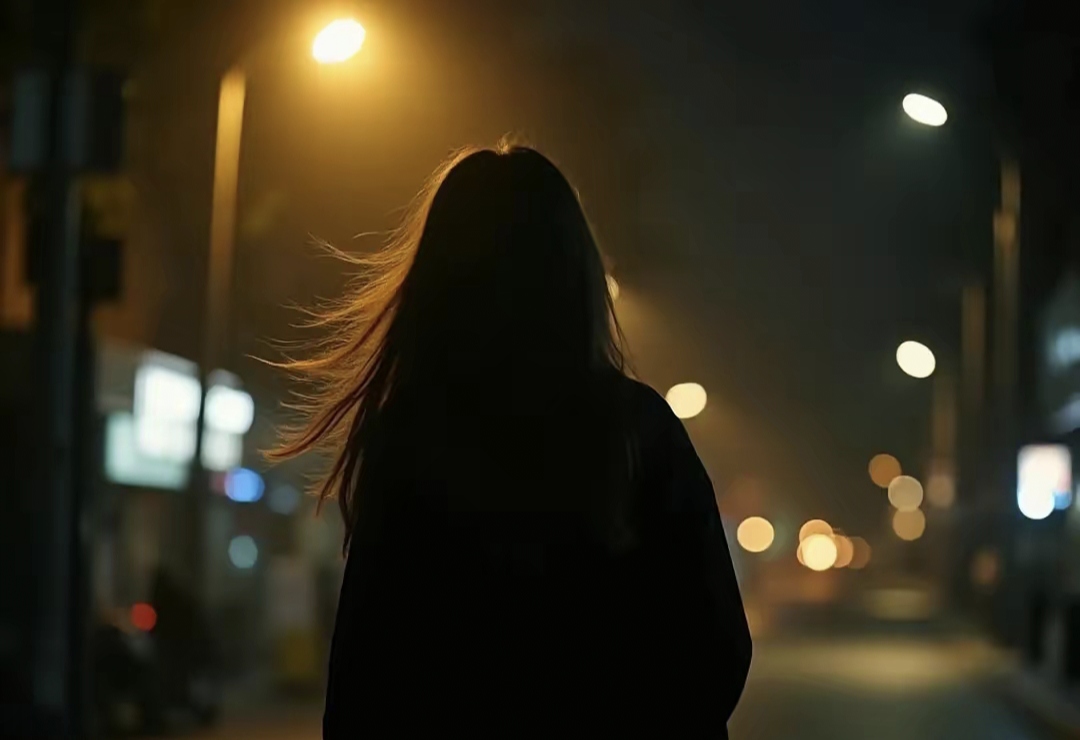 伤感的图片一个望向窗外的背影,夜晚的灯光图片女人心情不好的图片