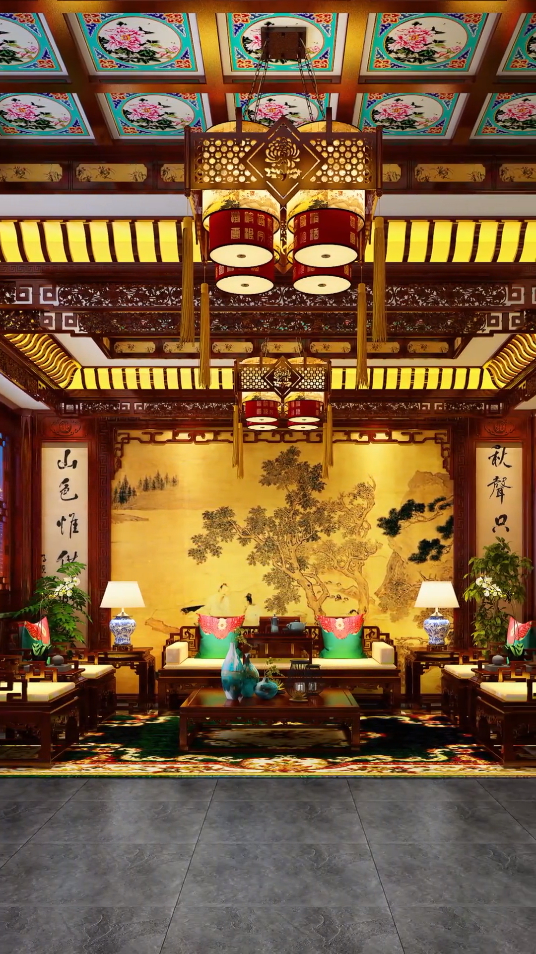 中式大客厅,颜值界的扛把子!