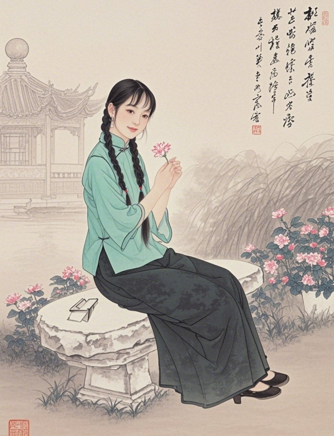 "风吹仙袂飘飘举,犹似霓裳羽衣舞