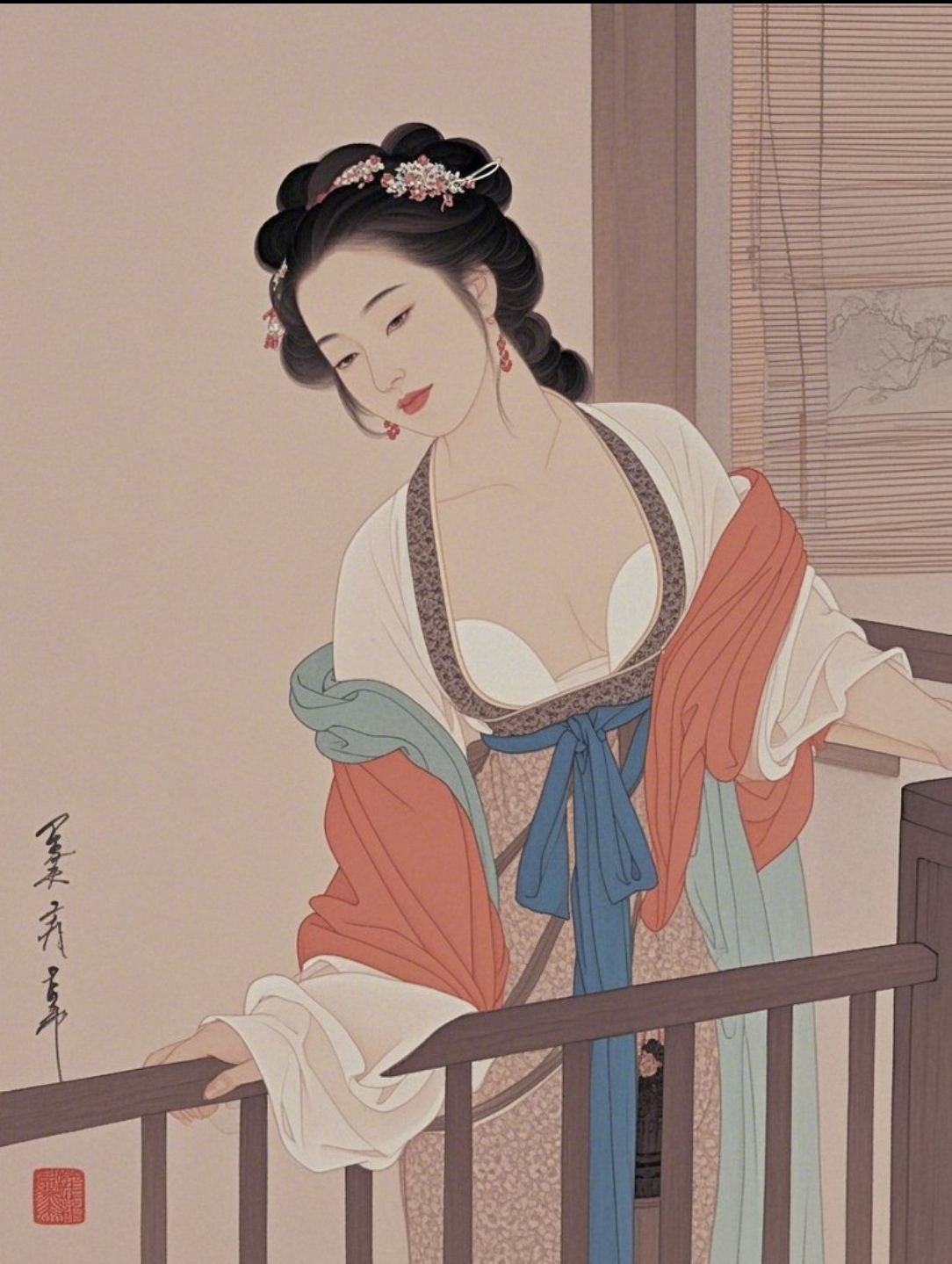 衣袂飘飘风拂动, 眉眼盈盈思远乡