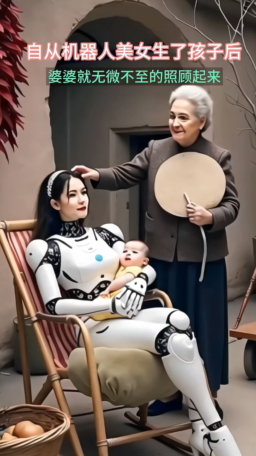 自从机器人美女生了孩子后,婆婆就无微不至的照顾起来