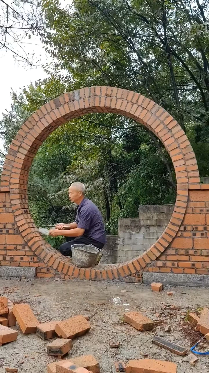 庭院 月亮门施工