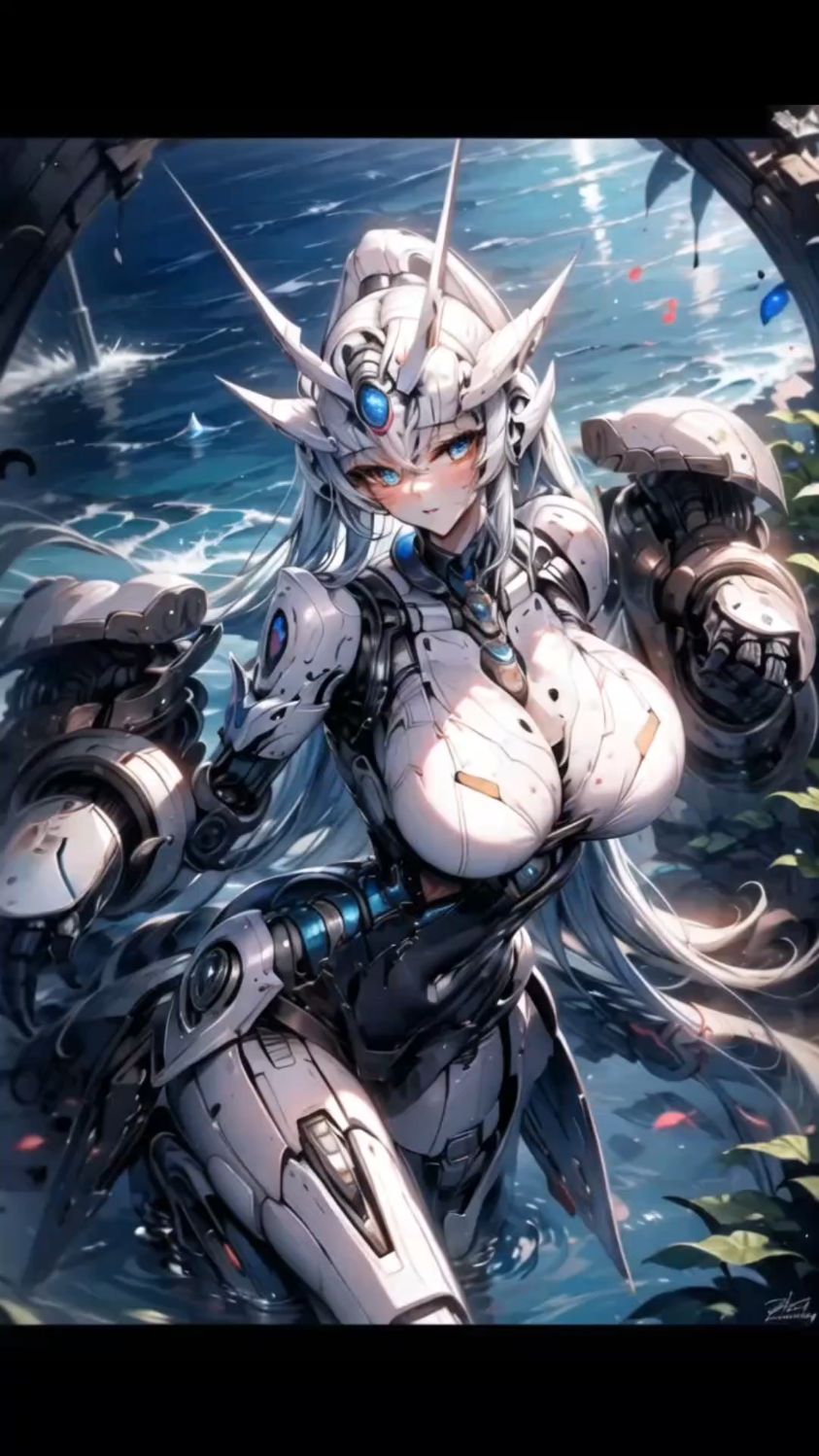 机械少女,ai绘制