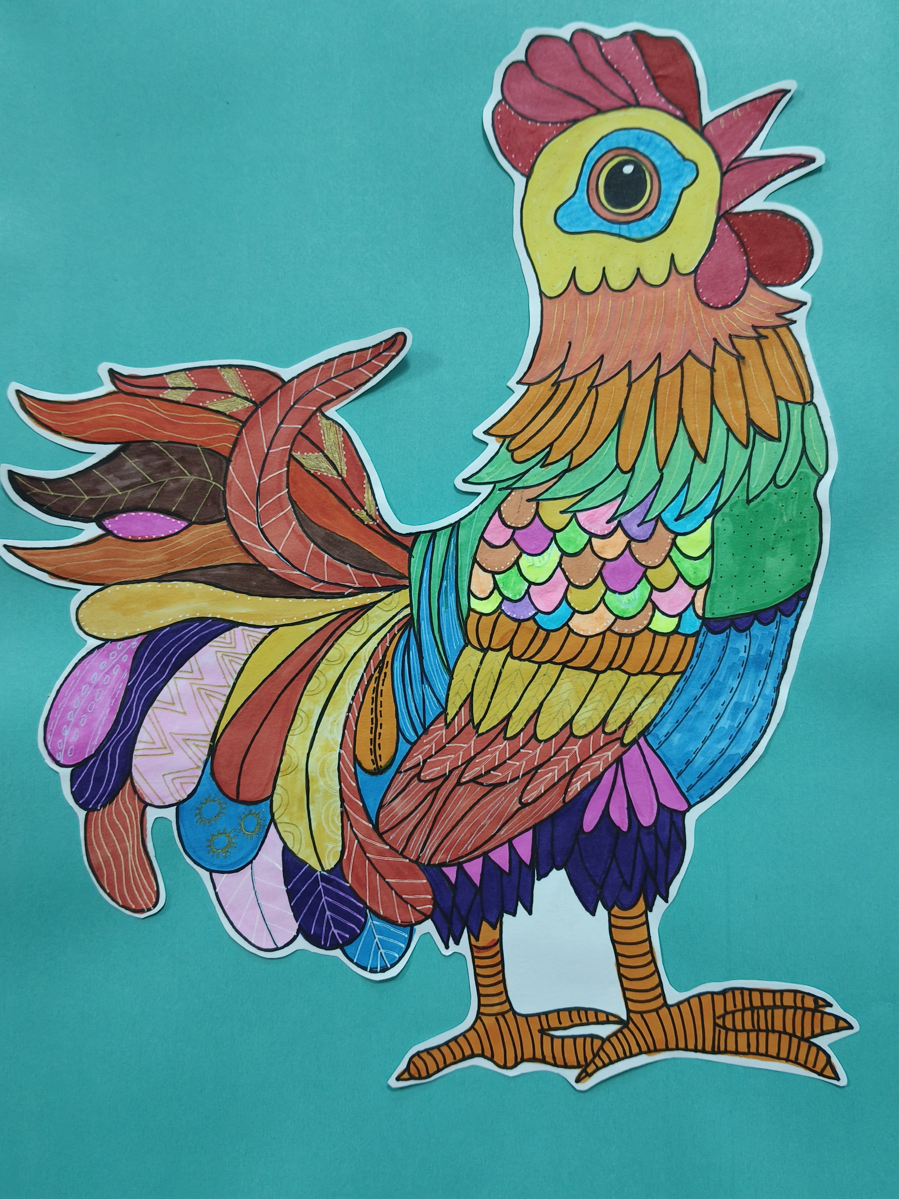 今天下了一天的雨,于是听音乐画画