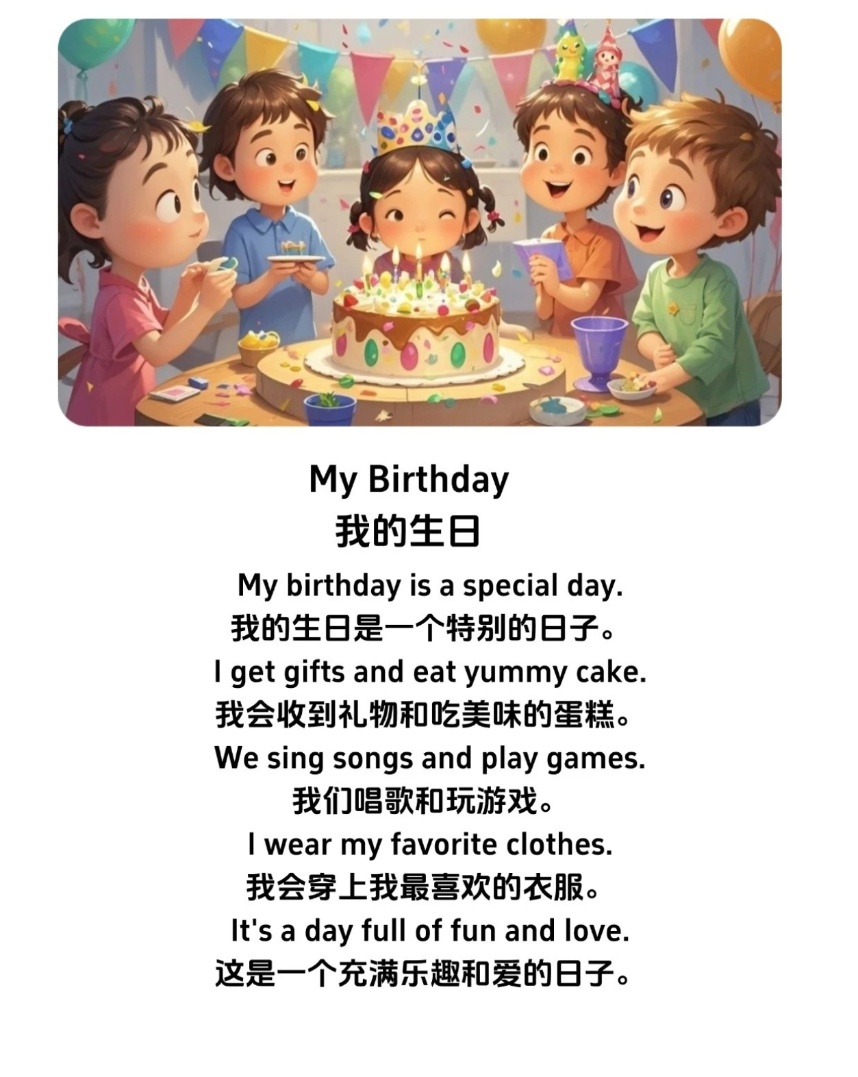 生日快乐英语祝福语图片