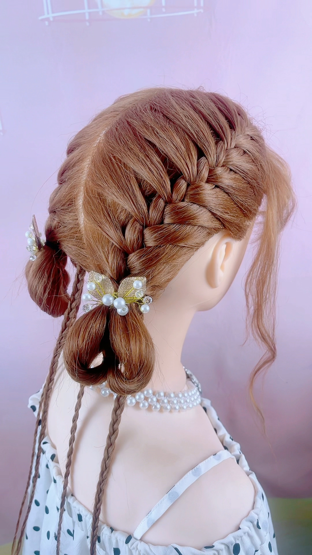 甜心公主双爱心编发