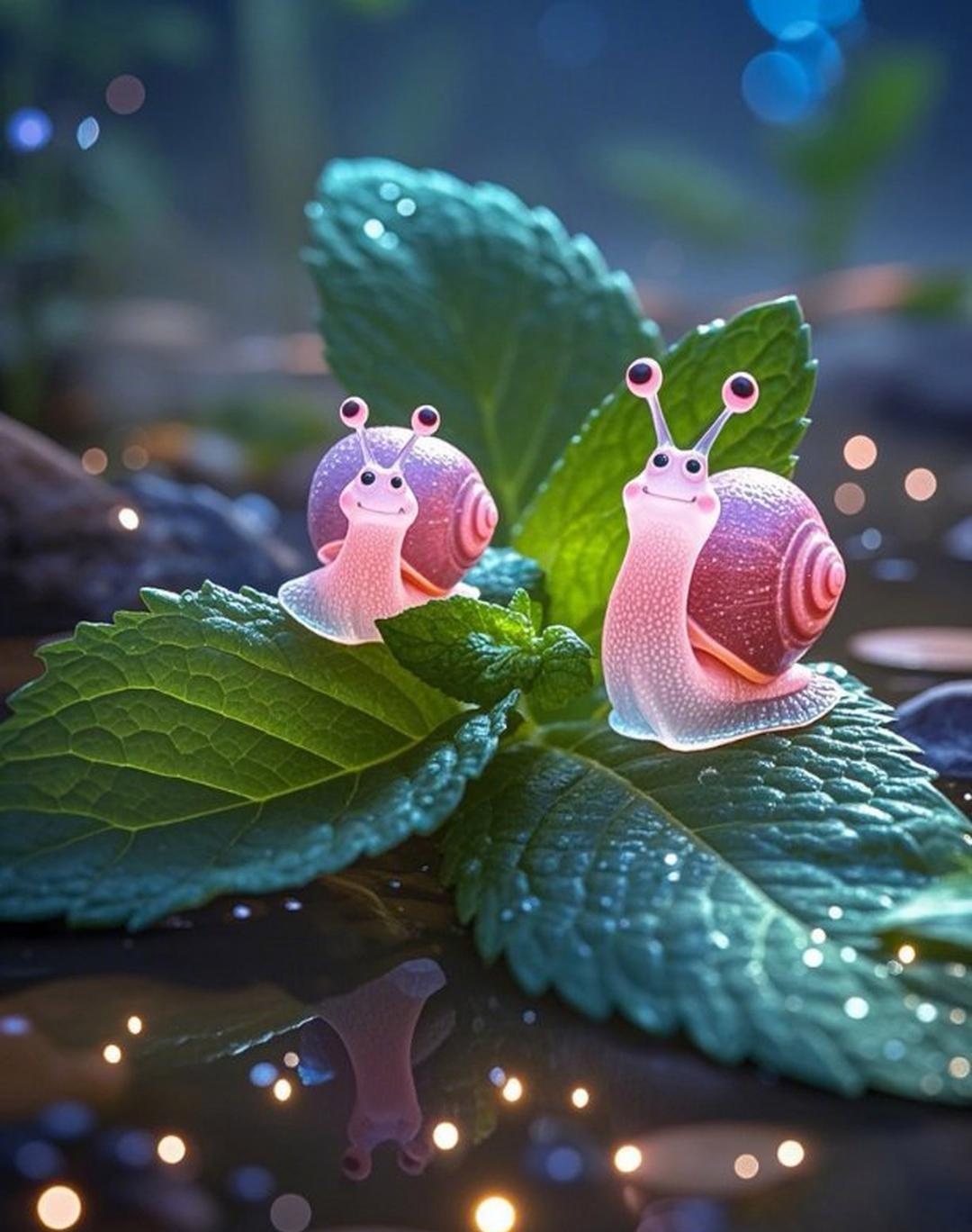 我可是第一次见到透明的蜗牛!你们见过吗?#动态连更挑战