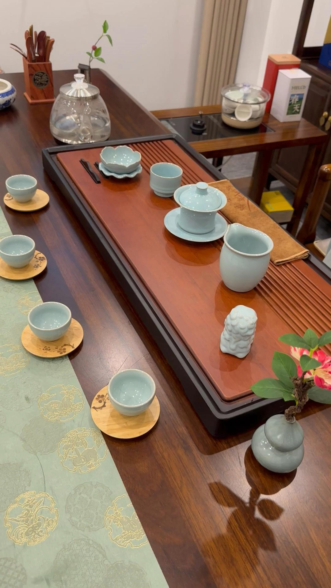 记住这个茶杯摆放顺口溜!大家都学会了吗?#规矩#茶文化#茶礼仪