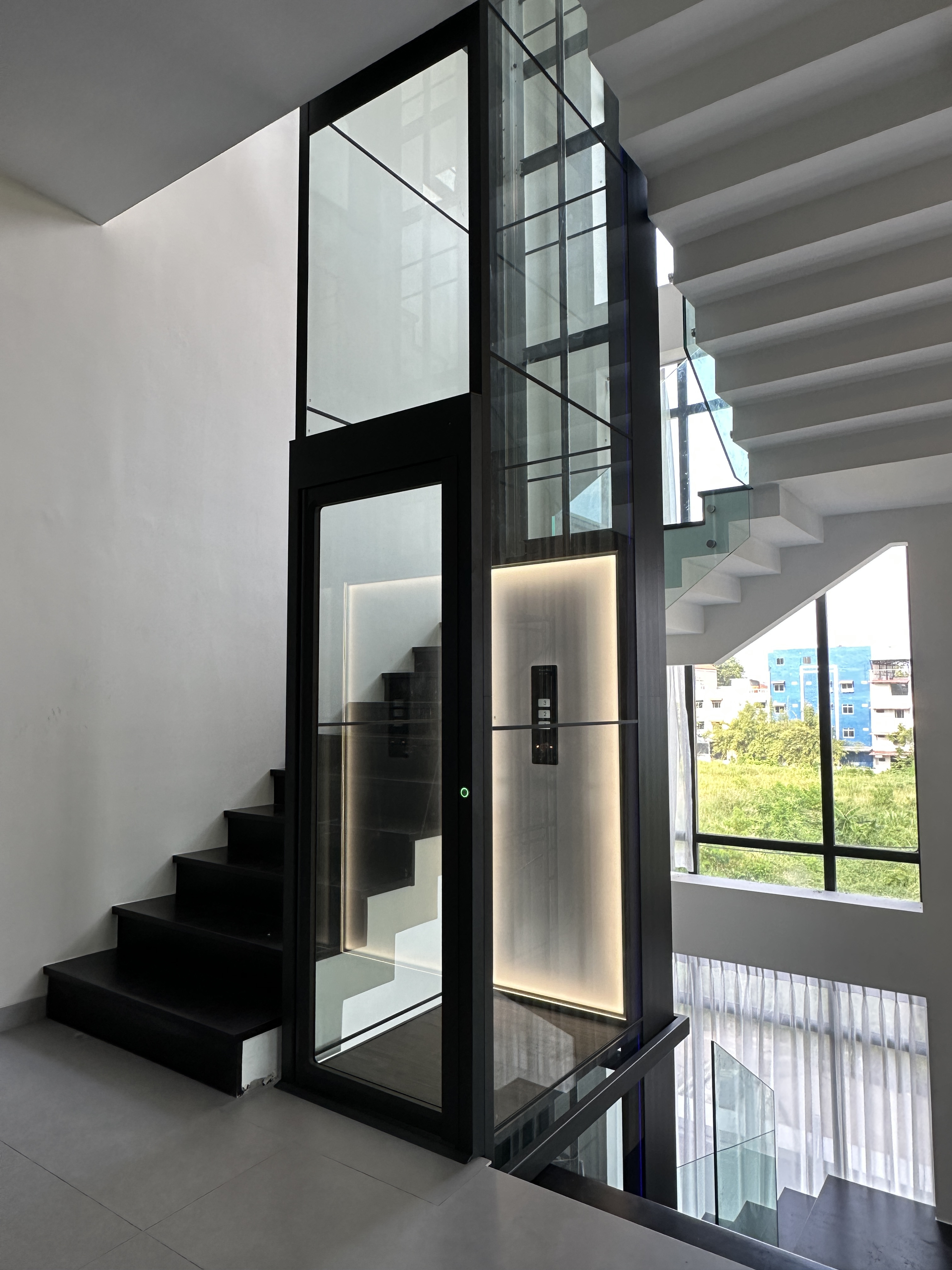 广州番禺两层别墅观光电梯升降平台