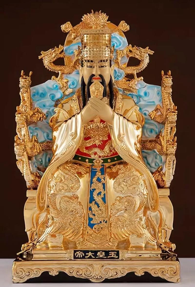 托塔李天王佛像雕刻寺庙佛像玉皇大帝太白金星雕塑摆件视频