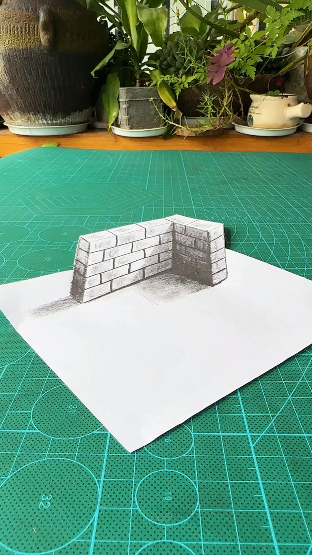 如何画一面立体的墙