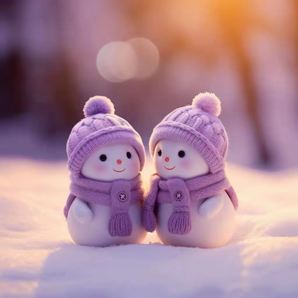 寒冬之际,一组高贵雪人情侣头像悄然现身