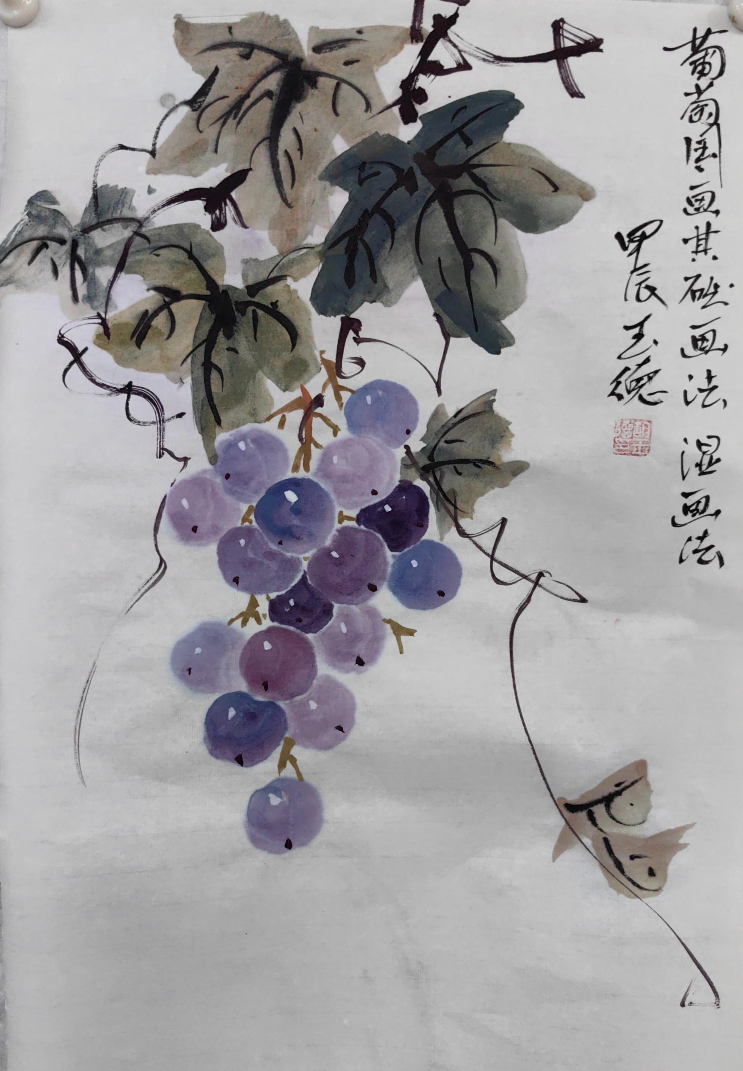 《葡萄国画小写意作品集》胡玉德老师创作