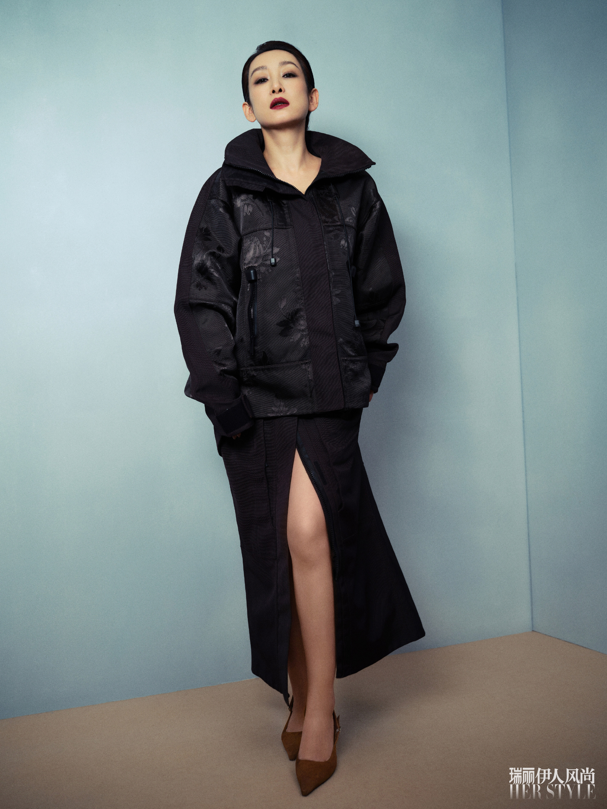 秦海璐瑞丽伊人风尚造型,尽显高级时尚感