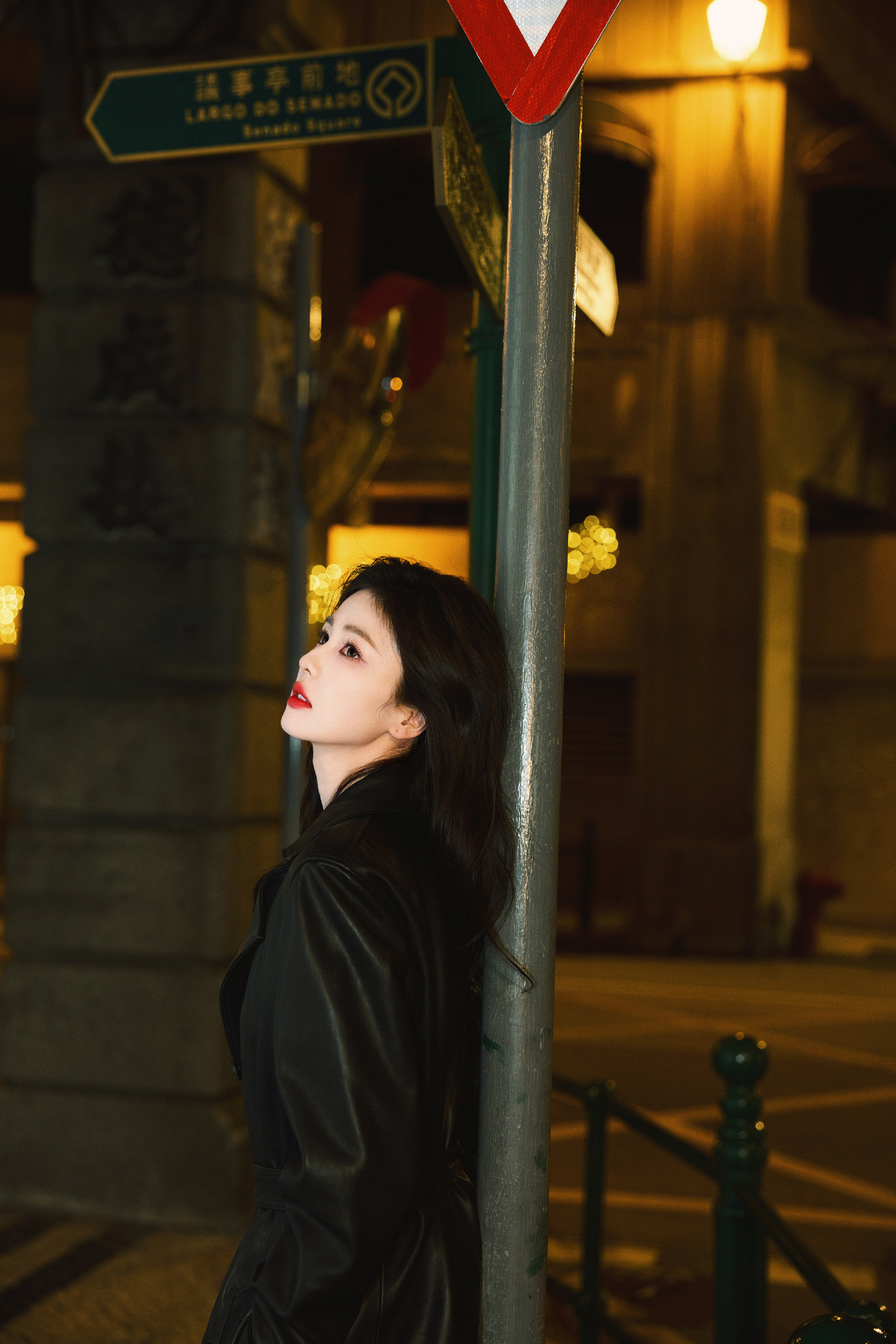 夜色中的白鹿:时尚帅气与都市迷离氛围的完美融合