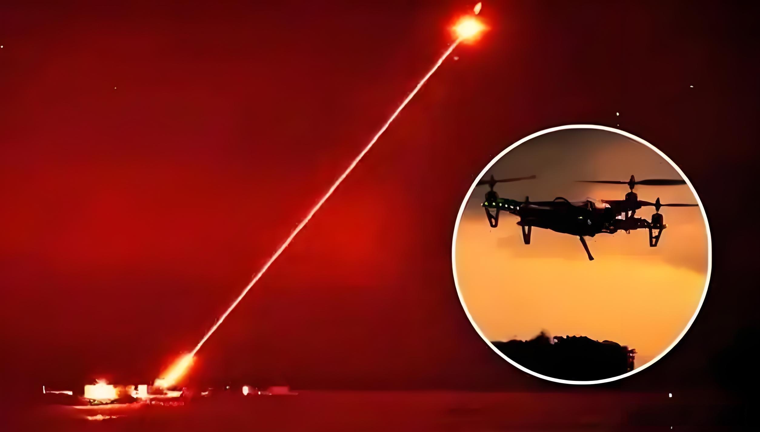 这是一种高能激光武器系统,可以用来摧毁敌人的无人机以及巡航导弹等