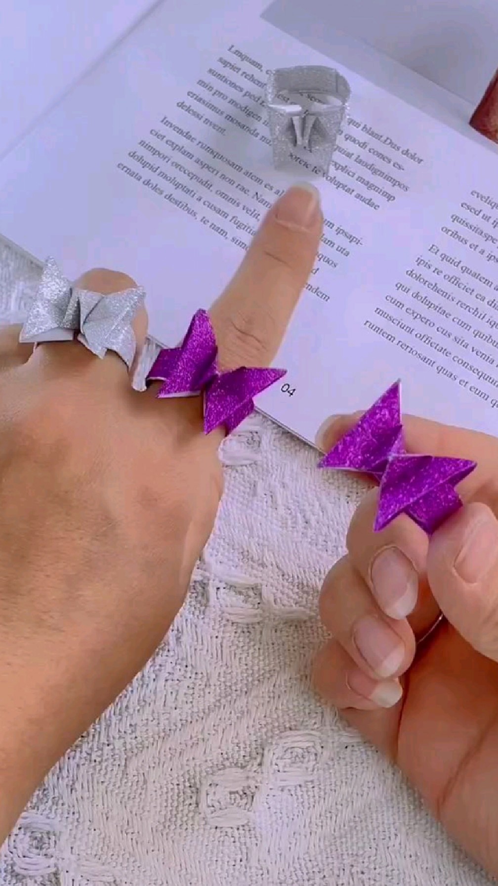 教你折蝴蝶戒指,超好看