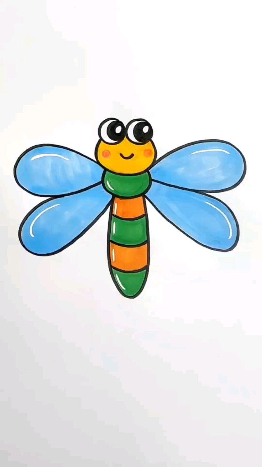 一起来画小蜻蜓#简笔画#儿童简笔画#幼儿简笔画