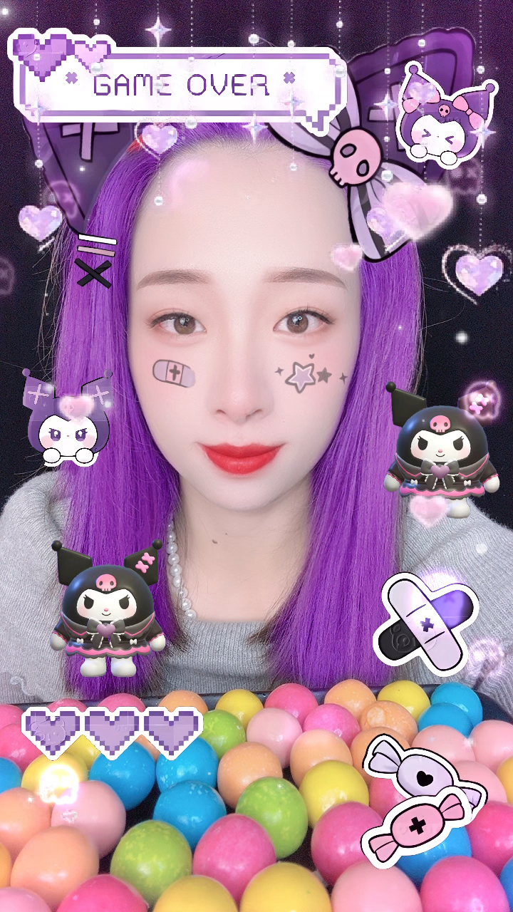 好喜欢这个紫色的头发呀,太漂亮了