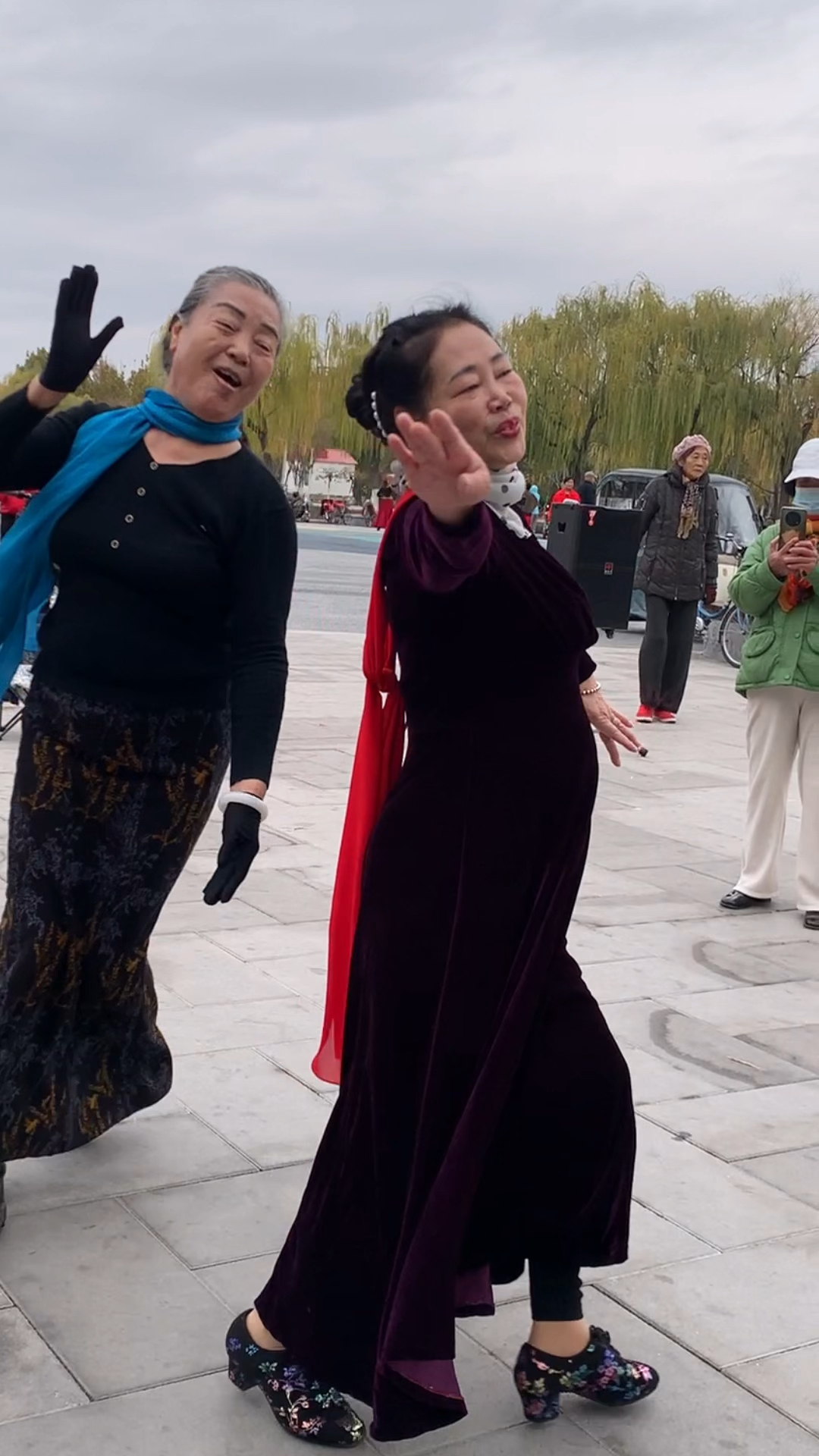 73岁老奶奶舞在云天,美在心里