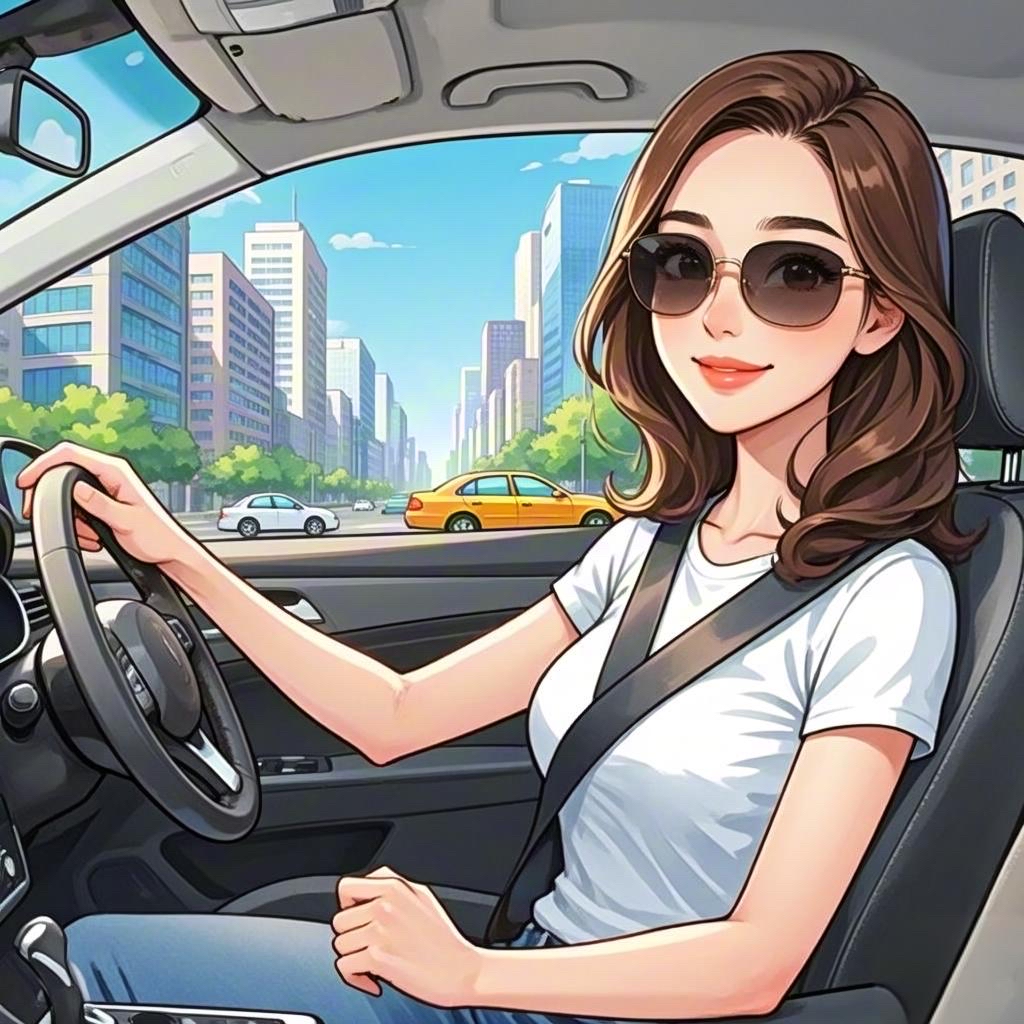 卡通图片女孩开车卡通图片开车女头像霸气图片女人开车女人开车的图片