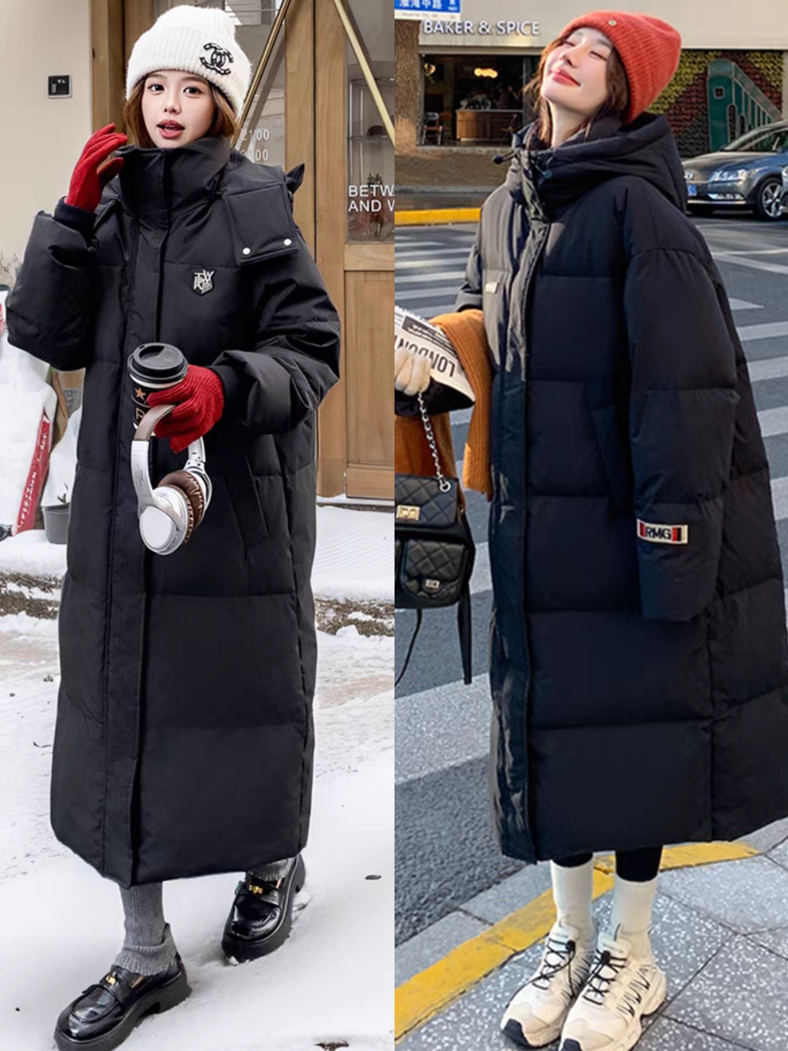 穿搭技巧--冬季女生长款羽绒服内搭什么衣服裤子?