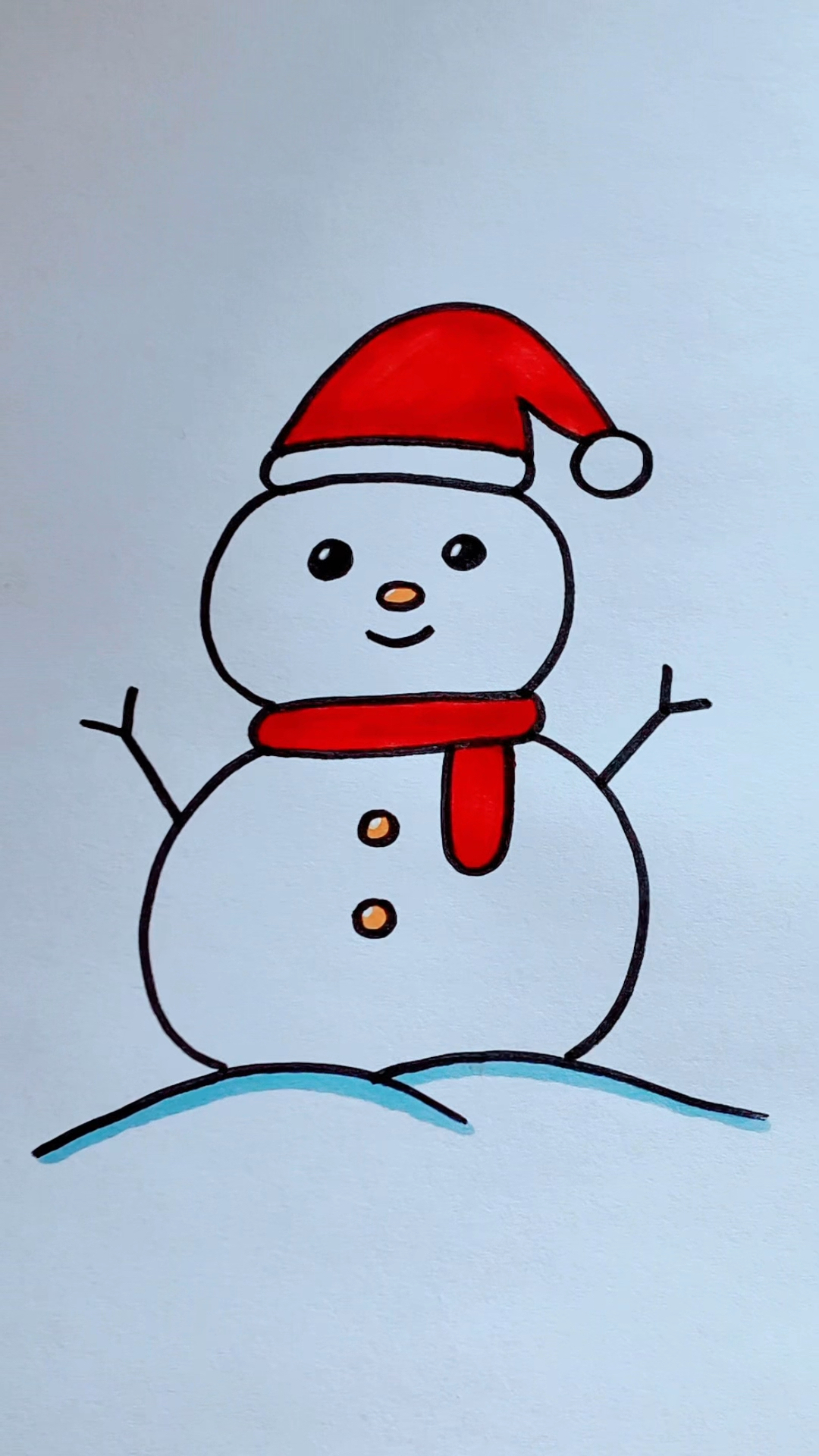 一起画可爱小雪人