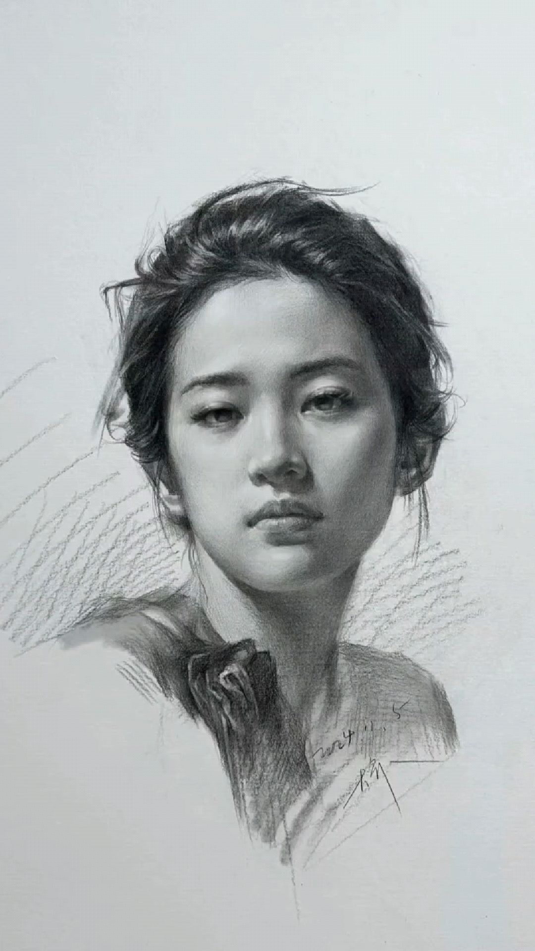 美女头像素描作品欣赏(1)