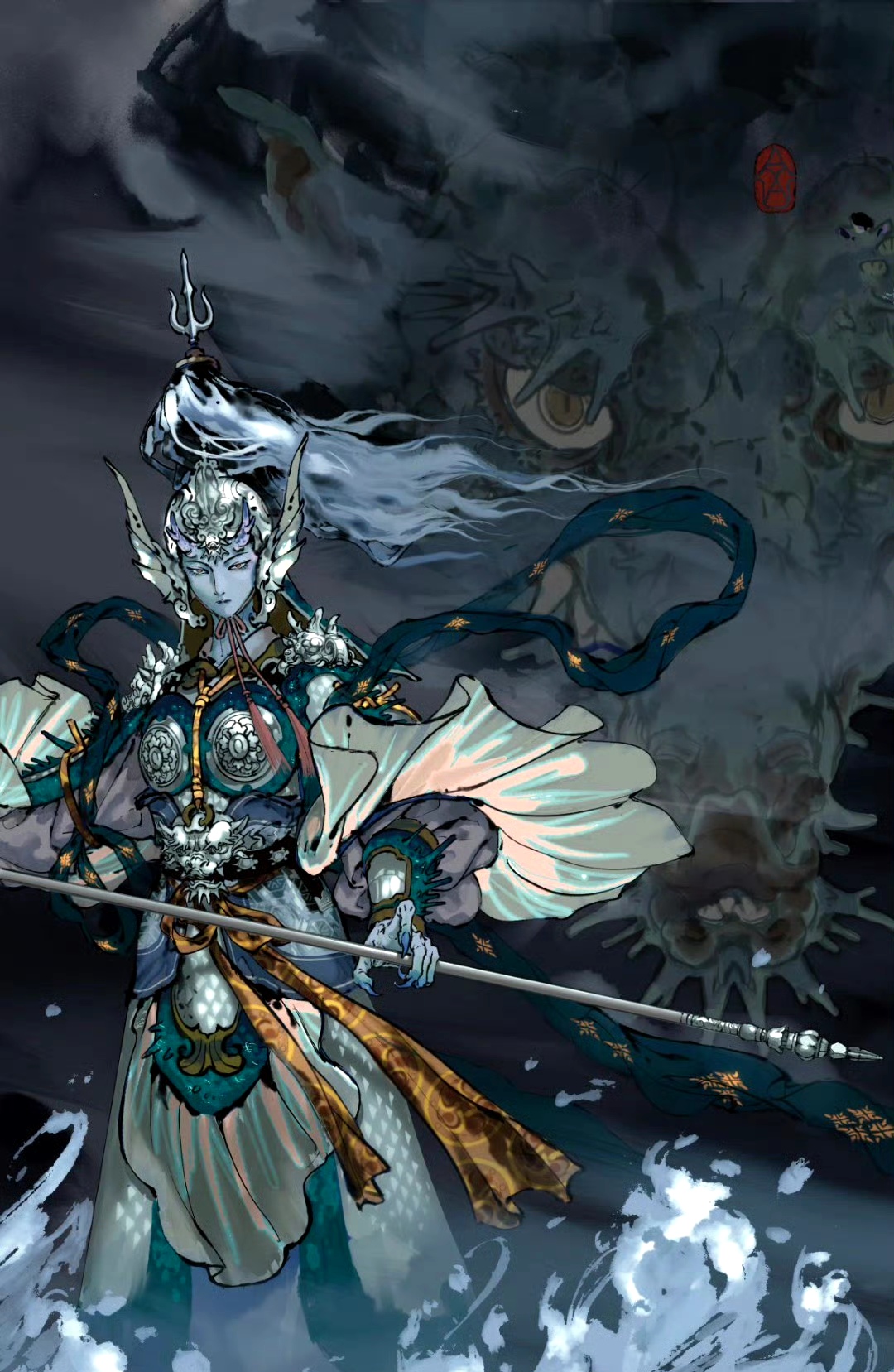 画师ayacy绘制的一组国风动漫人物场景作品,描绘了仙侠世界中的江湖