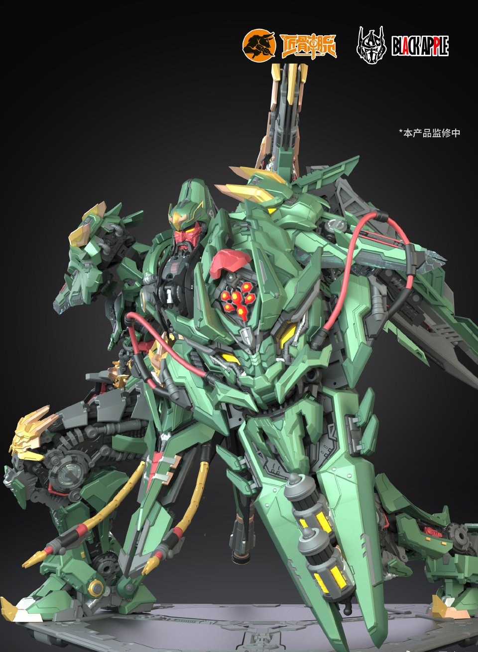 模型欣赏:匠骨潮品 《御甲名将录》五虎将系列 关羽 调整上色图,武器