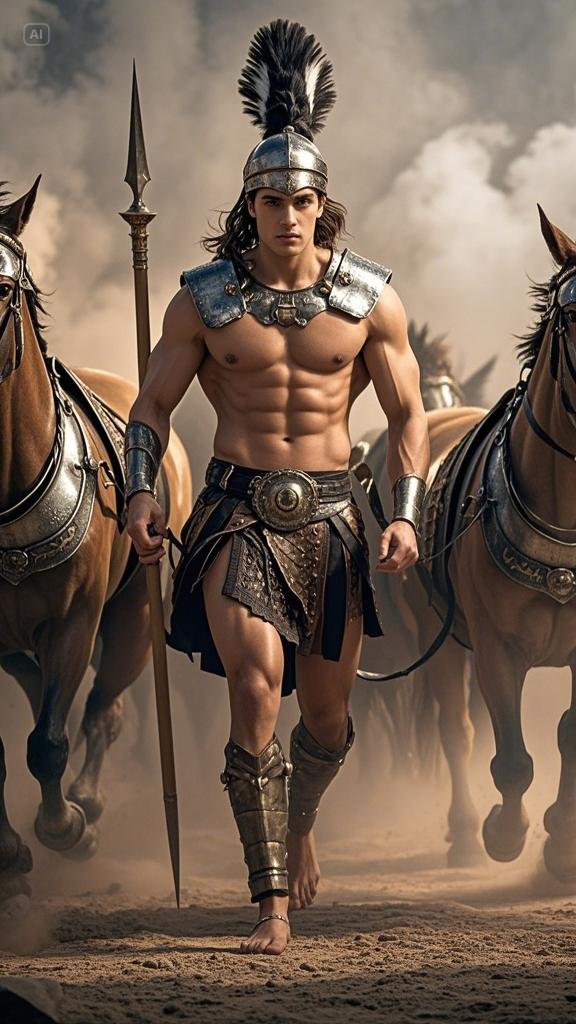 古希腊英勇的战士 肌肉猛男帅哥壁纸集锦 #烟花迎新年