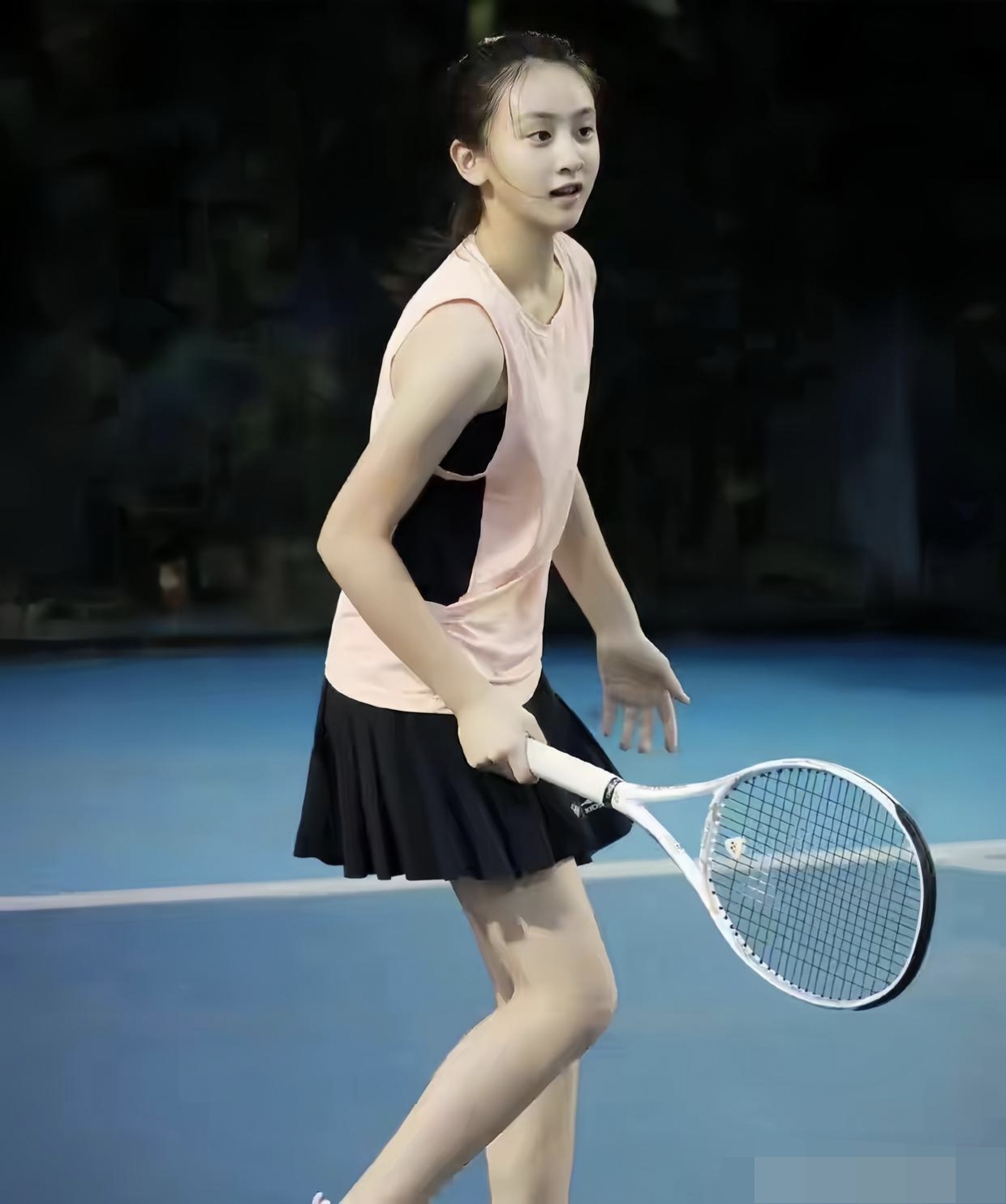 奥运冠军田亮的女儿,15岁田雨橙在刚结束的阿联酋青少年网球赛上,她