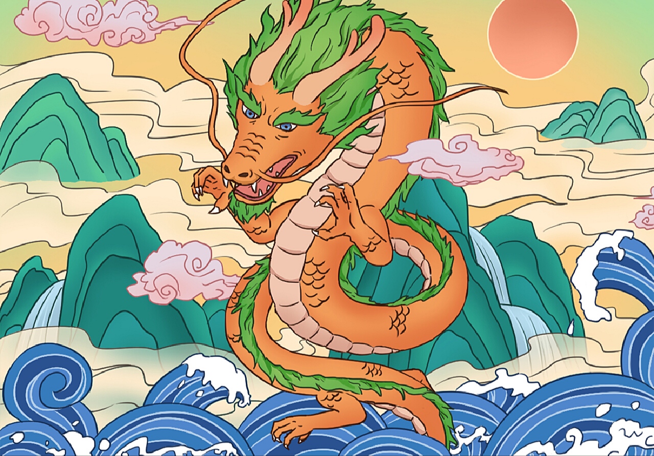 蛟龙出海,王者归来,见者好运,富贵吉祥,锦绣前程,如日中天!