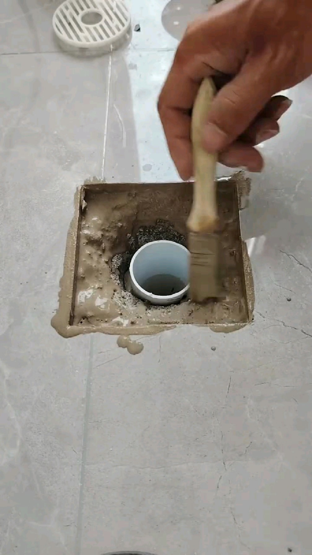 洗衣机地漏改造#装修现场施工