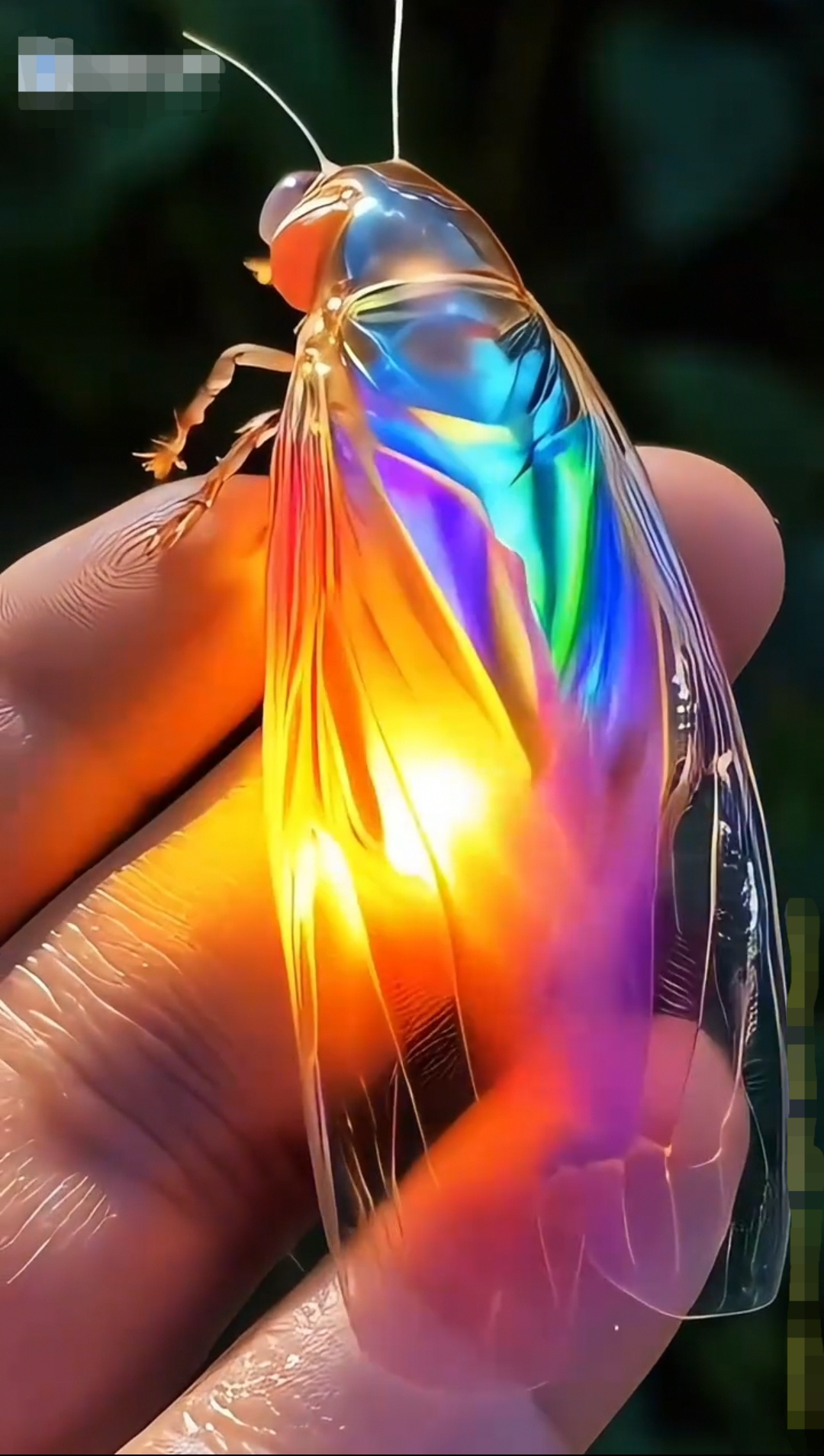 我长这么大了,还是第一次见到如此漂亮的金蝉