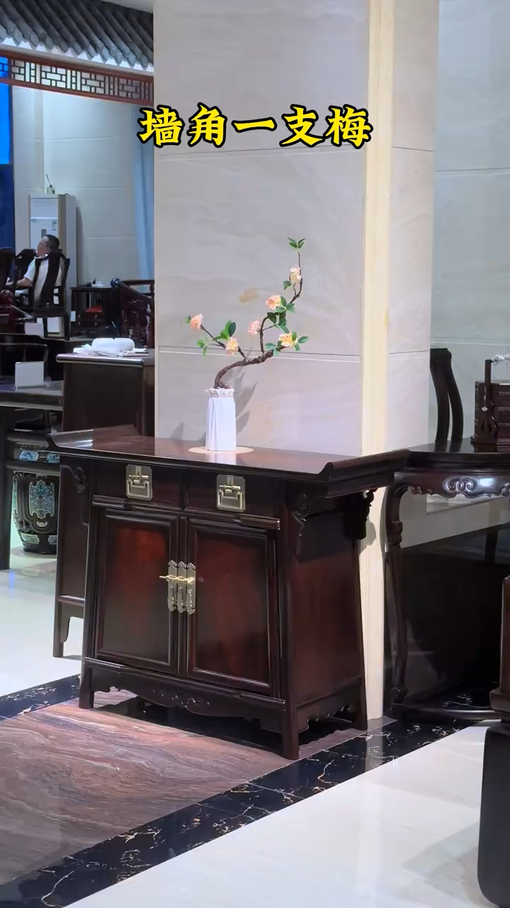 墙角一枝梅,红木胜佳人,太香,太养眼了