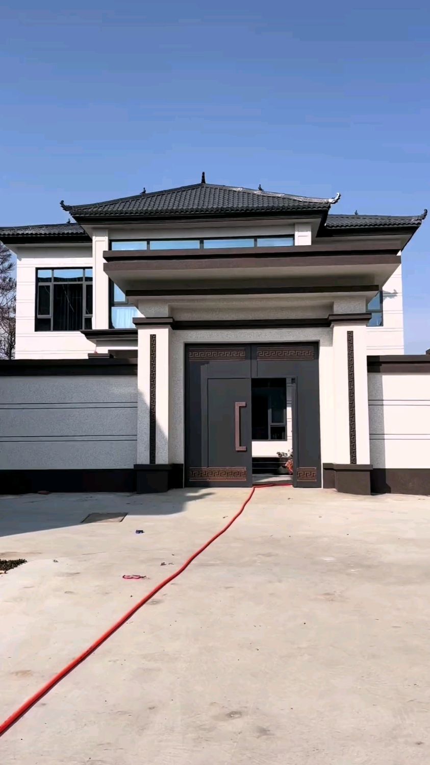 被这新中式别墅圈粉!大门彰显独特韵味,谁看了不心动