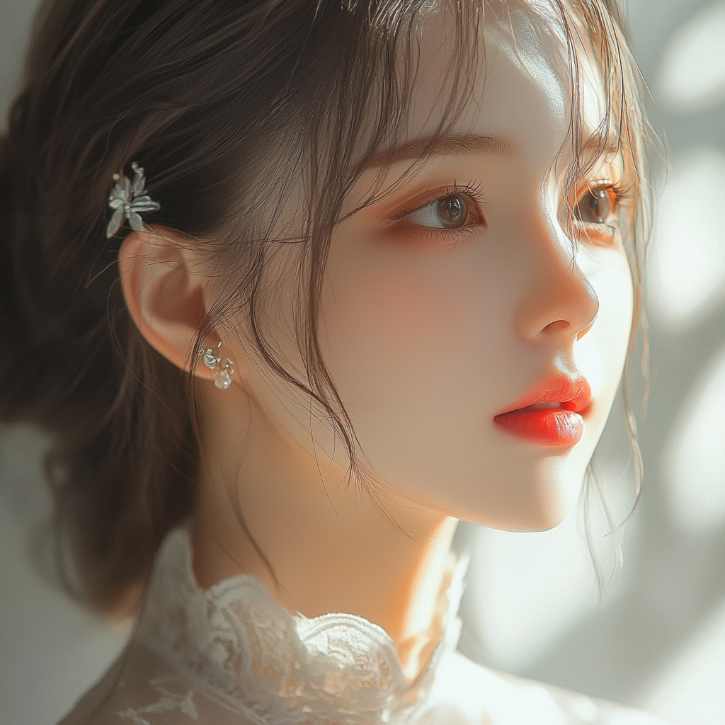 阳光下的美少女头像,壁纸