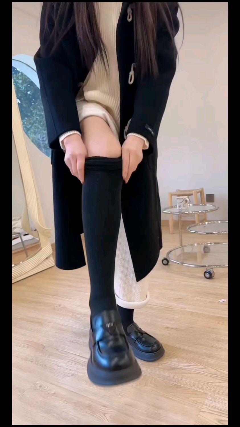 这么的长袜子藏在裤子里面不香吗?#毛圈大腿袜#毛圈过膝袜